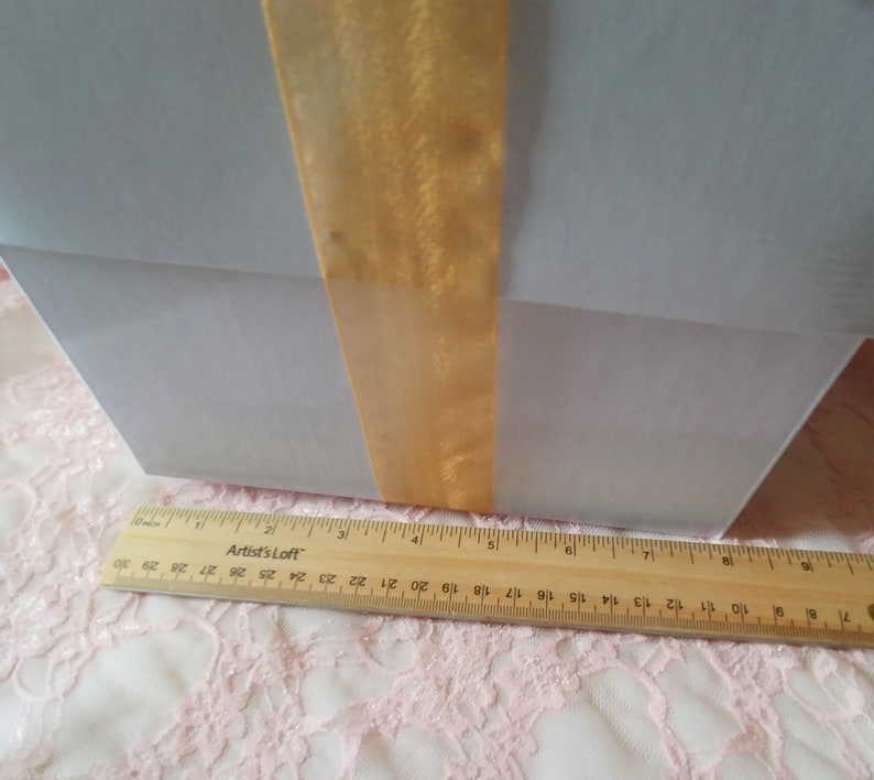 Bridesmaid Proposal Box Two Piece Empty Personalized Gift Box with Organza Ribbon 8x8x6 White Box 2 Piece Box Gift Box with Lid