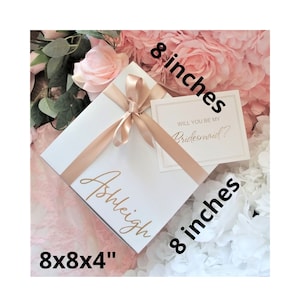 Empty Personalized Bridesmaid Proposal Box With Ribbon 8x8x4 - Etsy