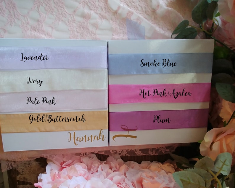 Bridesmaid Proposal Box Two Piece Empty Personalized Gift Box with Organza Ribbon 8x8x6 White Box 2 Piece Box Gift Box with Lid