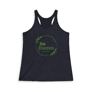 So Damn Lucky Dave Matthews Band DMB Women&#39;s Tri-Blend Racerback Tank