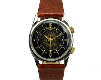 World Time Jaeger LeCoultre Memovox Limited Edition 125th Anniversary Alarm Wristwatch, 1958