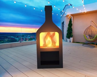 DIY Plans For Wine Bottle Chiminea Fireplace 01-23