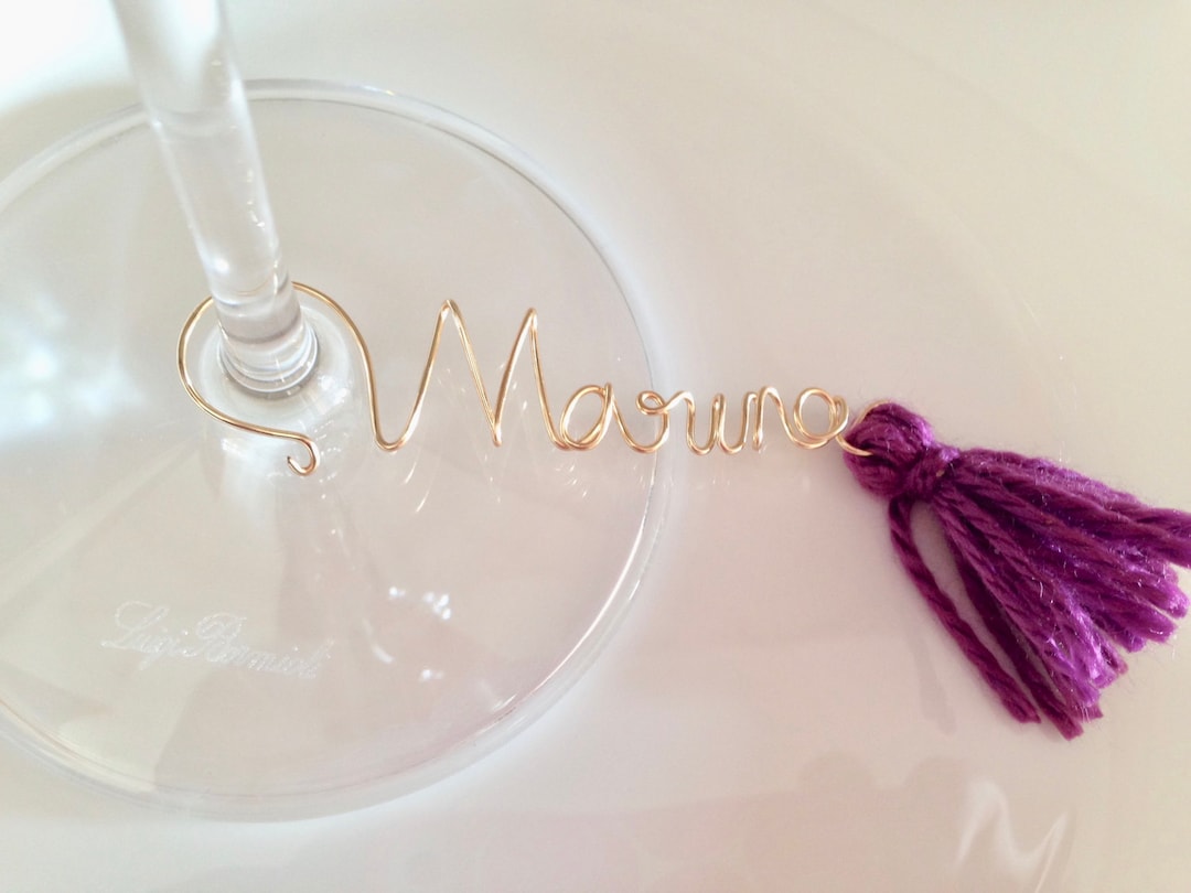 Personalized Wine Glass Charms for Bridal Shower Wedding Wine Charms Custom Wine Charm.04 Etsy