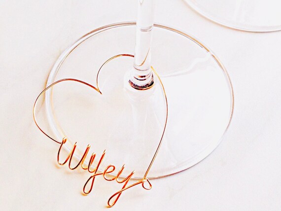 Wine Glass Charms Rustic Wedding Favors Custom Wine Glass Charms Rustic Wedding Favors
