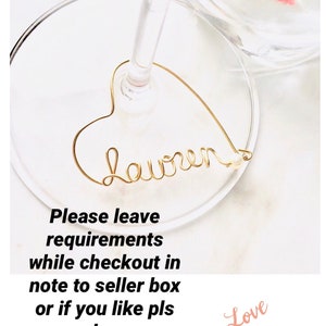 Personalized Wine Glass Charms. Wedding Favors. Bridesmaid Name Tags.K zdjęcie 8