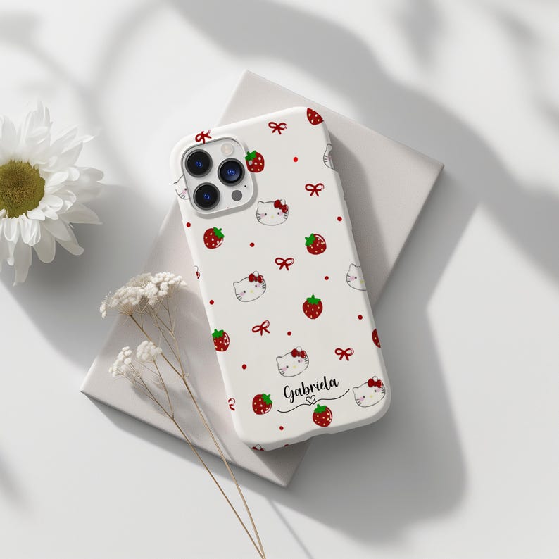Personalized Cartoon Hello Kitty iPhone Case, Custom Name Phone Cover For iPhone Pro Max Plus Models, MagSafe Case, Gift For Her image 9