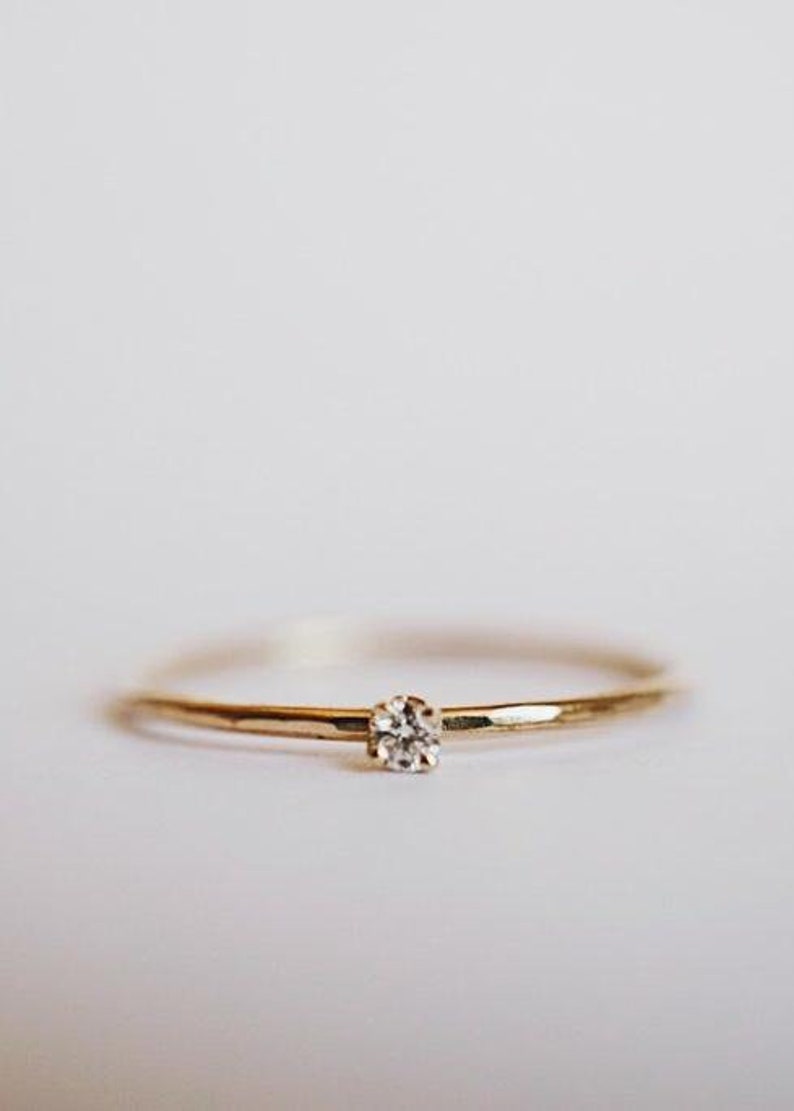 Baby Diamond Ring madetoorder Etsy