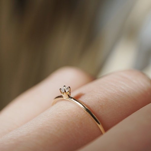 Baby Diamond Ring madetoorder Etsy