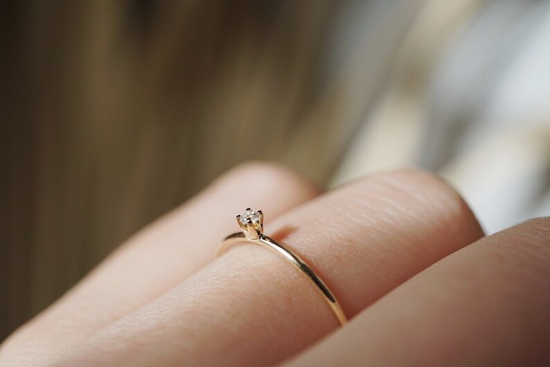 Baby Diamond Ring madetoorder Etsy