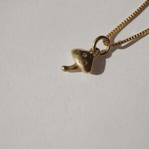 Mushroom Charm Necklace with Diamond made-to-order image 2