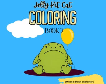 Jelly Kit Cat Colouring: Book 2 for Adults and Kids, Bold and Easy Designs for Relaxation- Free Shipping