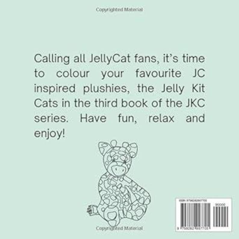Jelly Kit Cat Colouring Book Animals Bold & Easy Cat Designs