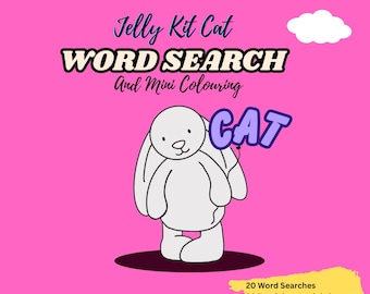 Jelly Kit Cat Word Search: And Mini Colouring Fun Screen-Free Activity - Free Shipping