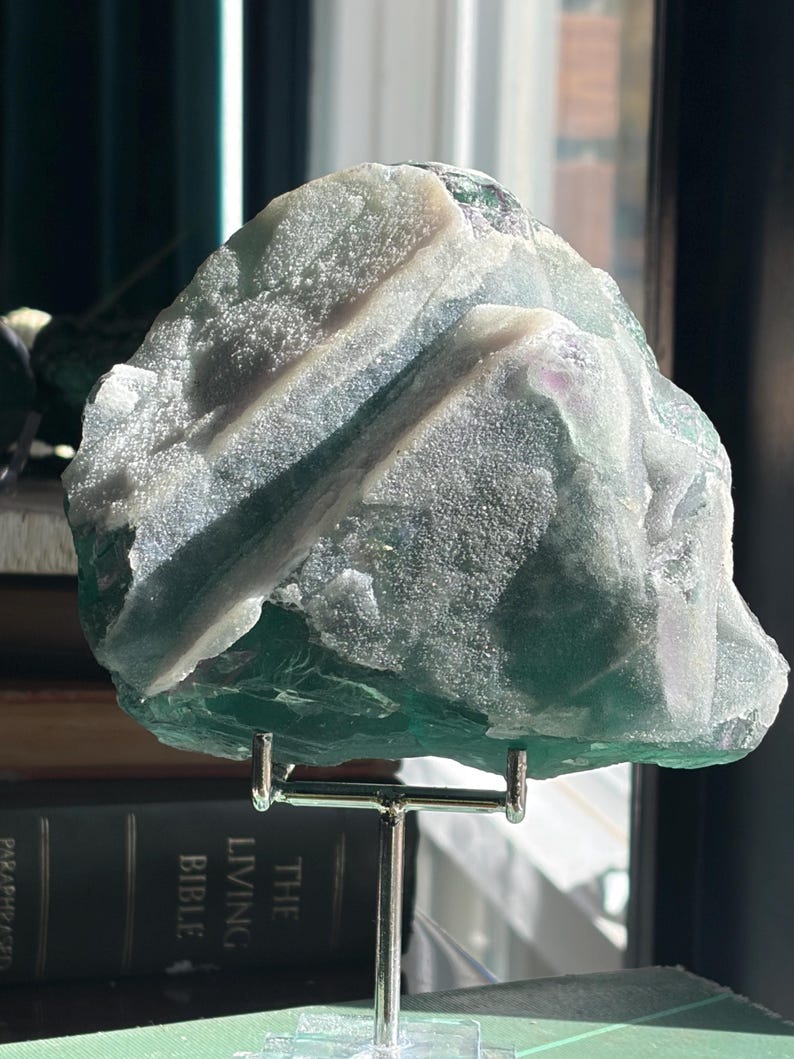 Green Sugar Fluorite Specimen image 2