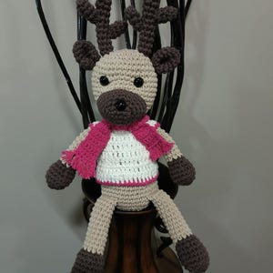 Crochet Derr Toy, Birthday gift, crochet animals, kids stuffed animals, crochet toy, amigurumi toy, soft crochet toy, christmas gift ideas