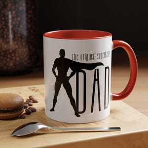 Superhero Dad Coffee Mug – 11oz Funny Father’s Day & Birthday Gift for Dad, Perfect Mug Present