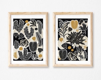 Botanical print set // Fine art Giclée print // Set of prints // A3 Prints // Contemporary art print // Botanical art // Modern wall art