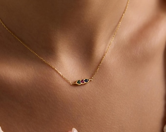 Mom Kid Necklace with Birthstone, Personalized Birthstone Necklace for Mom, Mom Birthstone Necklace,Mothers Birthstone Necklace,Gift for Mom