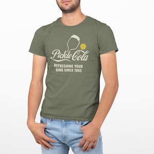 Pickle Cola Unisex Softstyle T-Shirt - Funny Drink T-Shirt, Casual Wear, Summer Outfits, Gift for Foodies, Retro Apparel