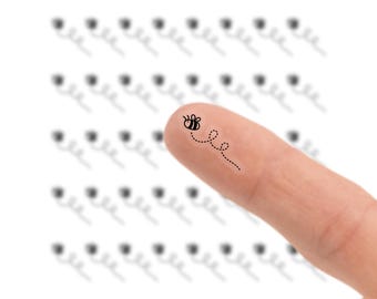Bee Mini Clear Icon Planner Sticker Sheet | 35 Stickers