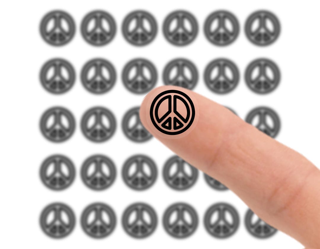 Peace Sign Mini Clear Icon Planner Sticker Sheet | 30 Stickers - Etsy