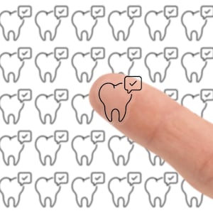 30 Mini Adesivos de Lembrete para Dentista - Folhas de Adesivos Transparentes e Brilhantes para Agenda | Presente Lindo para Ela, Perfeito para BoJu, Erin Condren, Pronto para Folha