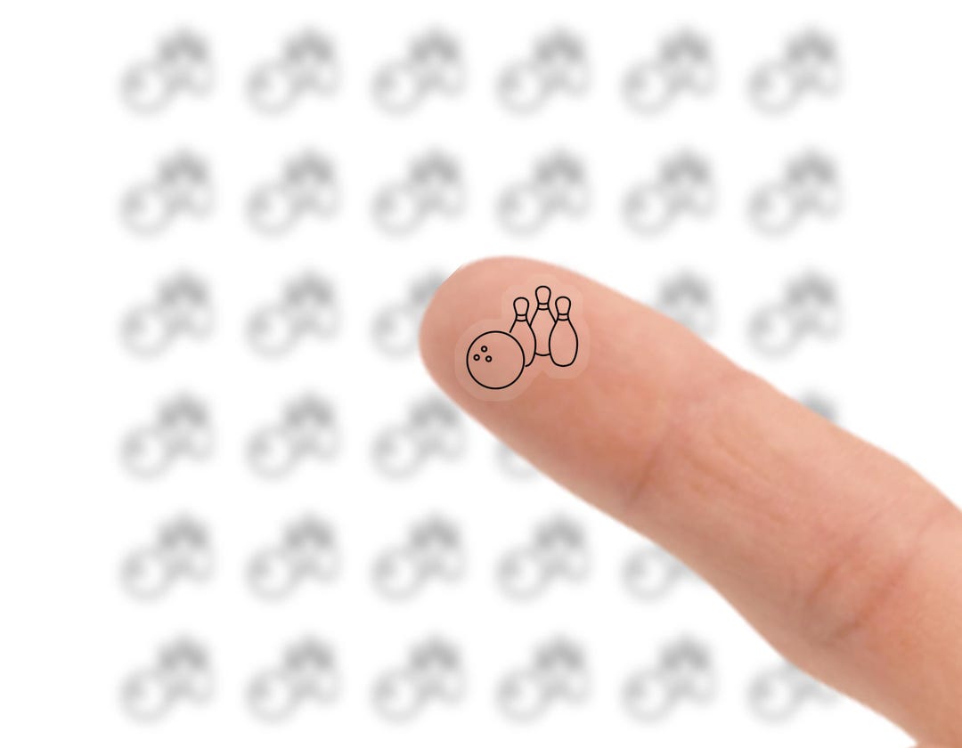 Bowling Mini Clear Icon Planner Sticker Sheet | 36 Stickers - Etsy