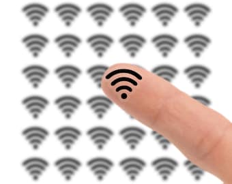 Wifi Mini Clear Icon Planner Sticker Sheet | 36 Stickers