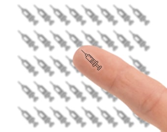 Syringe Mini Clear Icon Planner Sticker Sheet | 40 Stickers