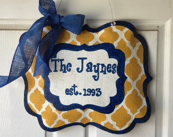 Curvy Quatrefoil Door Hanger