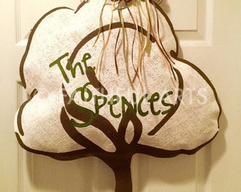 Cotton Burlap Door Hanger