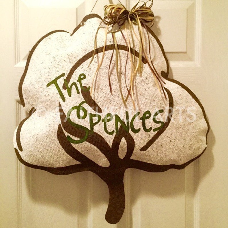 Cotton Burlap Door Hanger image 1