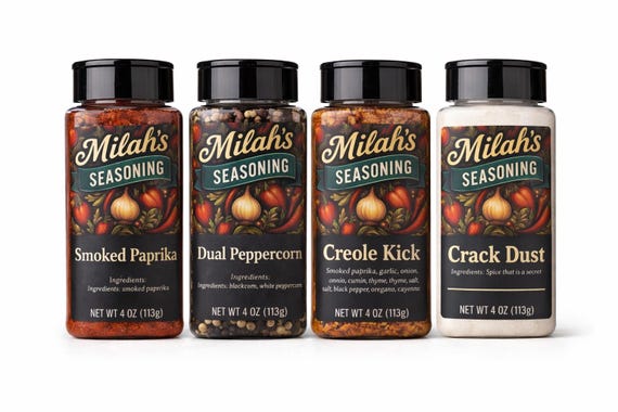 Seasoning Gift Set- Gourmet spice bundle- Homemade & small batch- Covers bbq + cooking