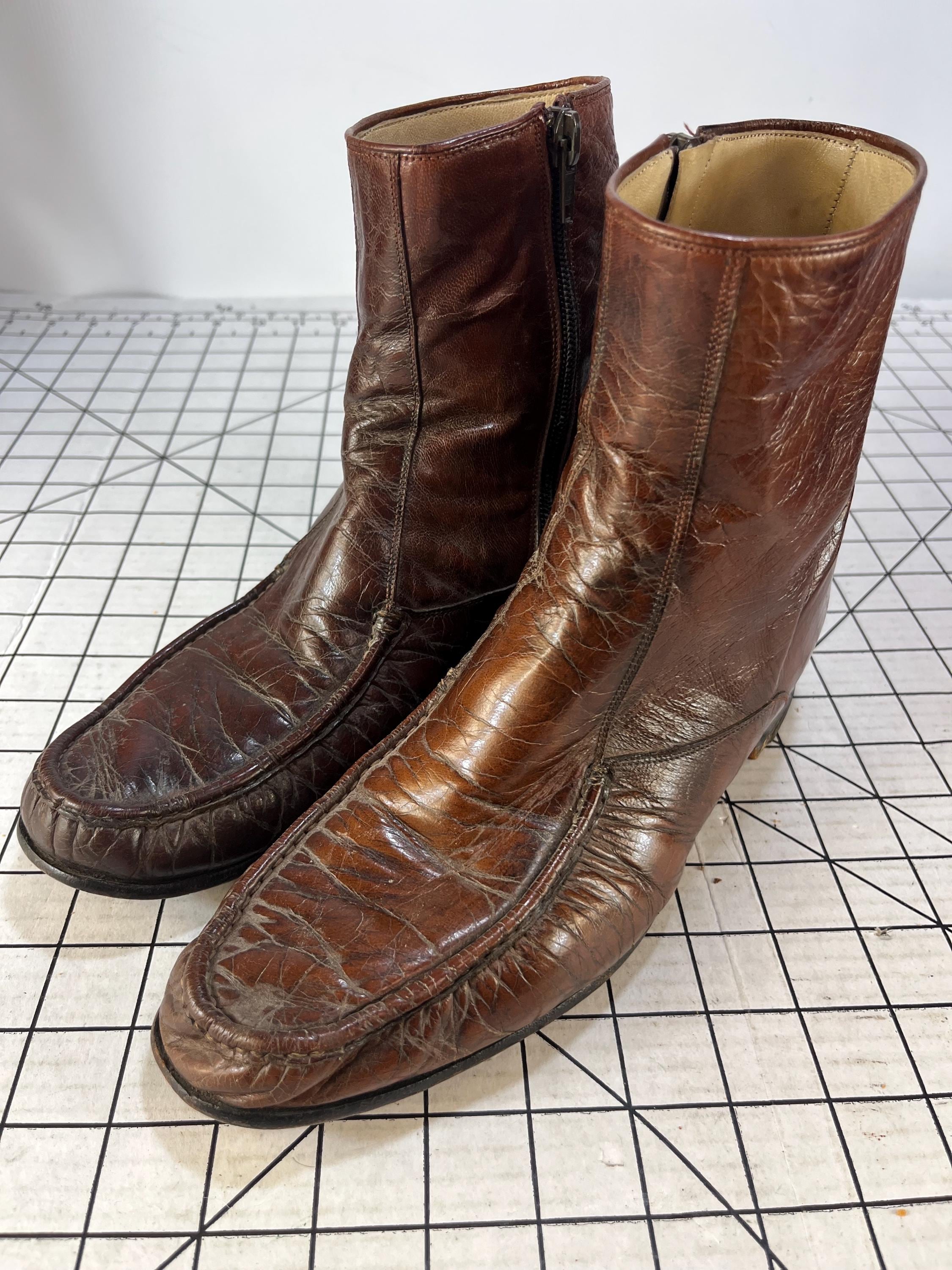 70s Side Zip Boots - Etsy UK