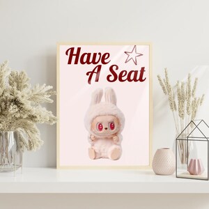 The Monsters Labubu, Pink Monster, Printable Wall Art, Labubu Poster