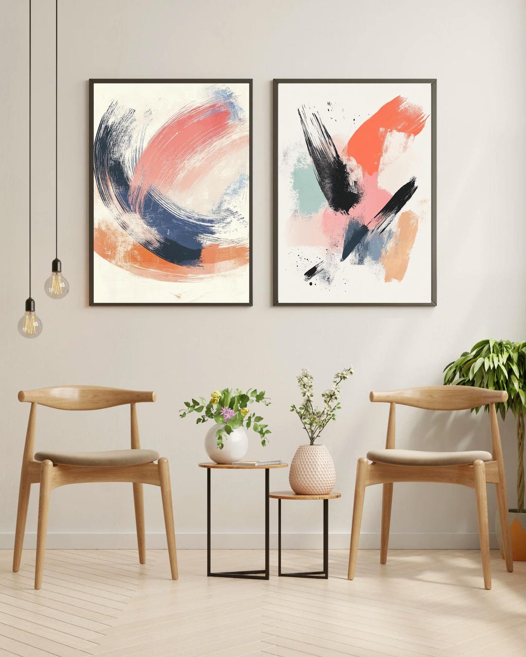 Minimalist Abstract Wall Art – Soft Pastel Colors and Modern Design - Etsy