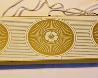 Vintage Warm-O-Tray Model 60 Electric Food Warming Tray Gold Floral Mid Century