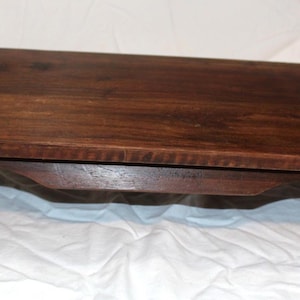 Vintage Wooden 4 Legged Chow Tray Crafted In India  15&quot; x 8&quot; x 3-3/8&quot; Curve Feet