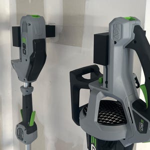 Universal EGO Tool Wall Mount (EGO string trimmers, leaf blowers, hedge trimmers, power head tools, pole saws, and snow shovels, and more)