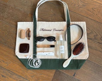 Custom Embroidered Boat Tote | Personalized Monogram Tote Bag | Bridesmaid Gift, Bachelorette Weekend, Teacher Gift, Coastal Preppy Style