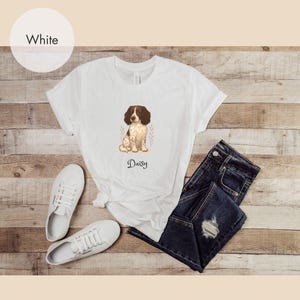 Custom Dog TShirt, Personalized Pet Shirt, Dog Memorial Gift, Cute Pet Portrait Tee, Women Tee, Cat Cartoon T-Shirt, Pet Gift, Pet Memorial