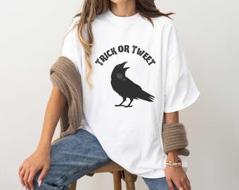 Gothic Halloween Crow Shirt: Raven Tee, Dark Academia Witchy Gift