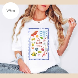 Italian Summer, Tomato Girl Summer, La Dolce Vita Tee-Shirt, Amalfi Coast Aesthetic T-shirt, Sardines Shirt, Fisherman Aesthetic, Lobster