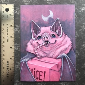 Barnabas Smallins 5x7 vampire bat fine art print image 2