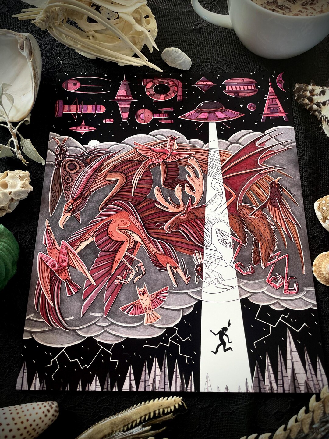 Sky Cryptids Original Art Print - Etsy