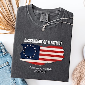 Custom Descendant of Patriot T-Shirt: DAR/SAR American Heritage