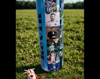 Personalized Mesi skinny Tumbler: 20oz Stainless Steel Cup with Straw