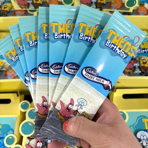 SpongeBob Schokoladenverpackungen, Perosnalsied Gastgeschenk