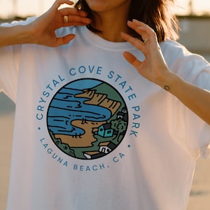 Crystal Cove State Park, Laguna Beach, Surf, California, Beach Culture, Retro Unisex Heavy Blend Hooded Sweatshirt | Beach, Vacation