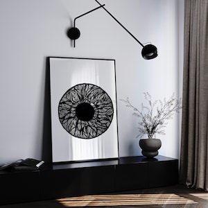 Eye Printable Wall Art | Minimalist Line Drawing | Boho Digital Poster | Modern Home Decor | Instant Download | Gift